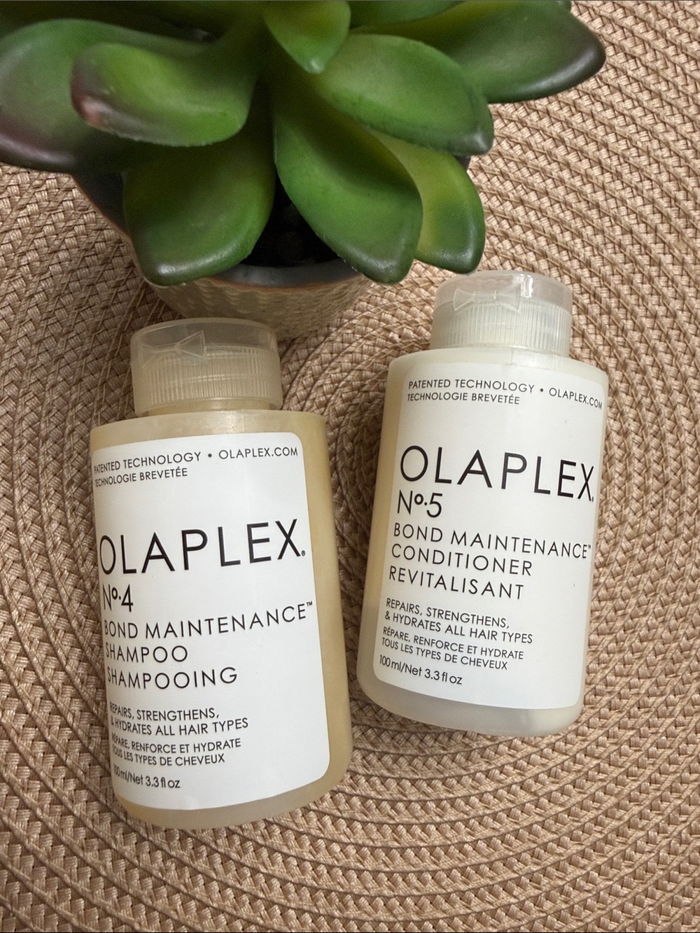 OLAPLEX 🔥Shampoo  & Conditioner 3.3 fl oz 
No. 4 & No. 5